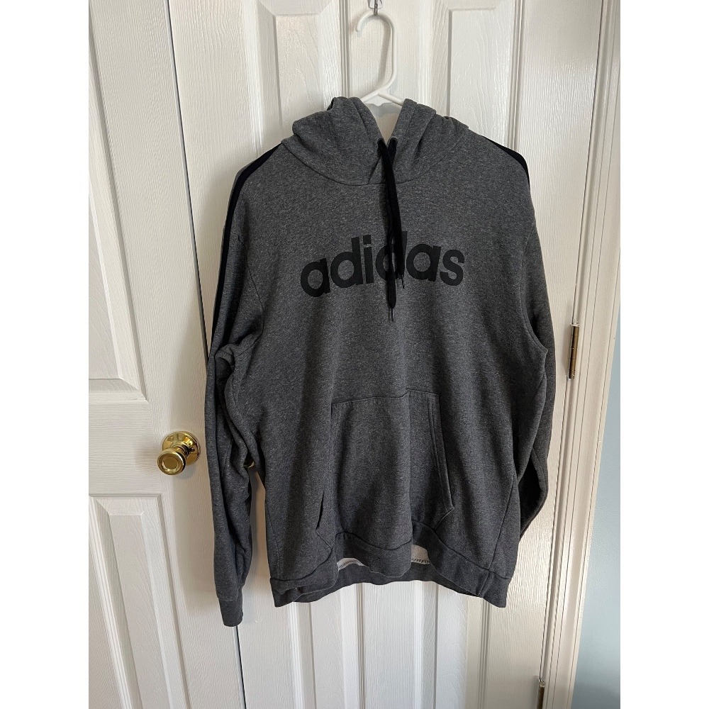 Adidas Men's XL Grey Cotton Long Sleeve Hoodie‎